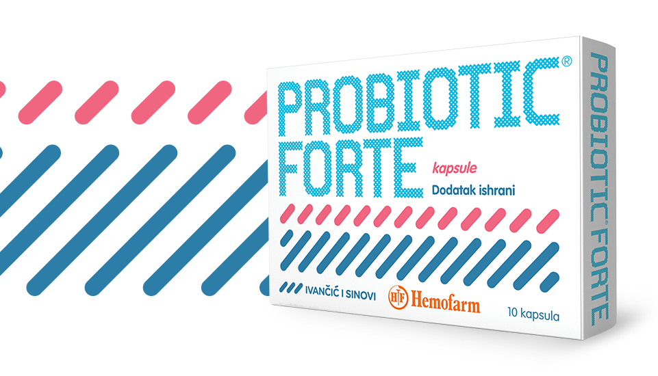 Sprečava disbalans crevne flore koji nastaje uzimanjem antibiotika i posledično dijareje. Probiotic Forte pruža dvostruku zaštitu crevne flore
