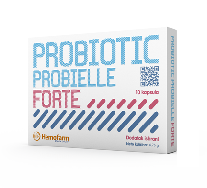 Sprečava disbalans crevne flore koji nastaje
uzimanjem antibiotika i posledično dijareje.
Probiotic Forte pruža dvostruku zaštitu crevne
flore.